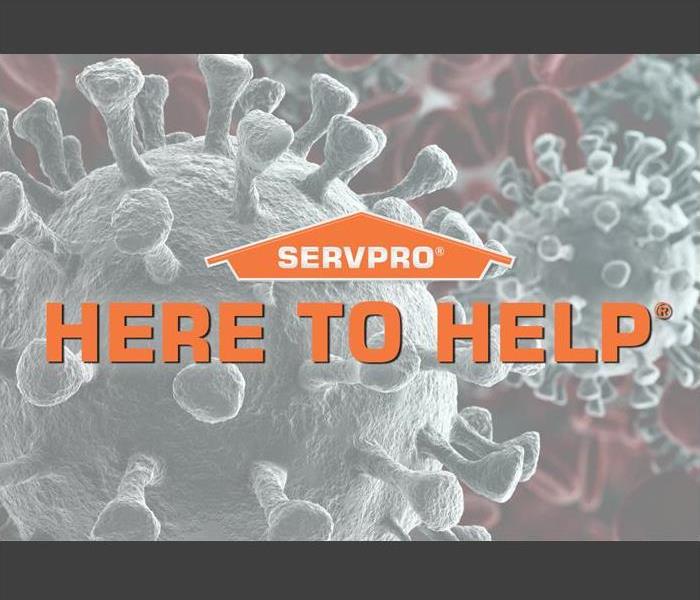background with virus image with orange SERVPRO logo 